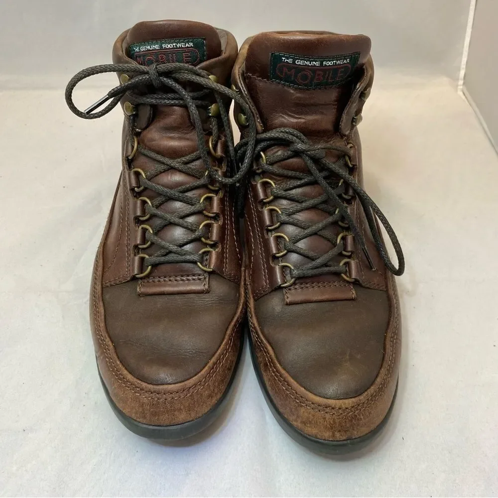Ecco Mobile Genuine Footwear Brown Leather Men's Boots Size 41/7-7.5
